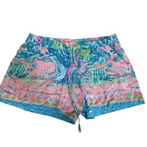 Lilly Pulitzer Katia Shorts Fished My Wish Multicolor Size S